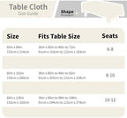 Ivory 6 Pack Polyester Table Cloth 60 x 126 Inch, Rectangle Tablecloths for 6 Foot Tables Washable Table Cloth for Party Wedding - Image 3
