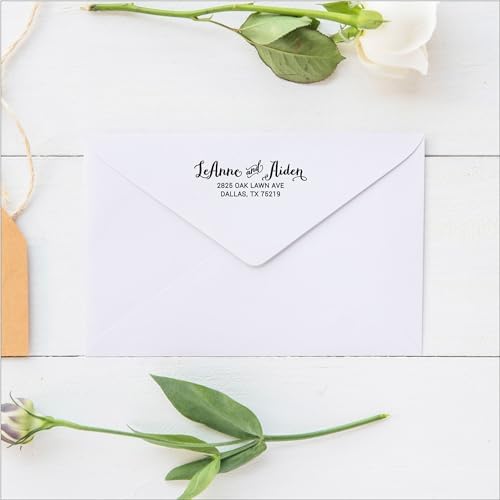 Custom Return Address Stamp Self Inking - Couples, Wedding - Image 4