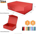 PACKHOME 6 Large Red Gift Boxes 13.5x9x4.1in with Magnetic Lids - Image 2