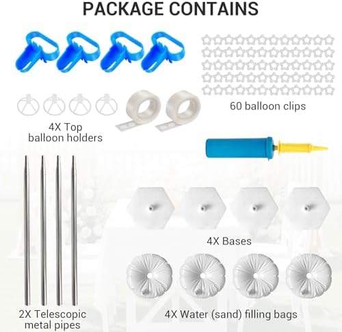 Jojoka 2‑Pack Adjustable Balloon Arch Stand Kit with Hexagon Bases - Image 6
