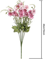 Artificial Flowers Wildflowers Silk Daisy Spring Fake Daisies Decoration Summer UV Resistant Colorful Mixed Bundles Faux Greenery Outdoor Plant Stem Filler for Home Decor Indoor Floral Arrangements - Image 3