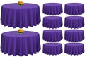 Showgeous 90 Inch Purple Round Tablecloths, Polyester Table Covers by Showgeous