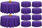 Showgeous 90 Inch Purple Round Tablecloths, Polyester Table Covers by Showgeous