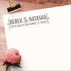 Personalized Heart Ampersand Self-Inking Return Address Stamp for Wedding - Image 6