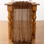 DeZerlor Brown Cheesecloth Table Runners 10 Pack Fall Runners - Image 4