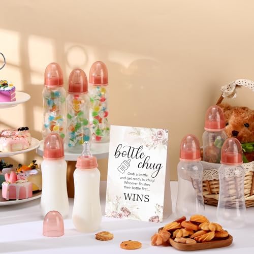 Trelaco 12 Pcs Baby Shower Bottle Chug Game, Boho, Brown - Image 4