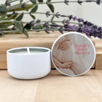 Custom Candles, Personalized Candles, Baby Shower Candle Favors, Bulk Candles, Candle Favors (Set of 10) (White Tin) - Image 3