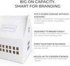 20 Pcs Large Cottage House Cookie Boxes with Window & Business Card Holder, White 7 x 7 x 8.5 in Gable Bakery Gift Boxes for 2 Dozen Cookies, Treats, Desserts, Realtor Gifts & Party Favors - Image 4