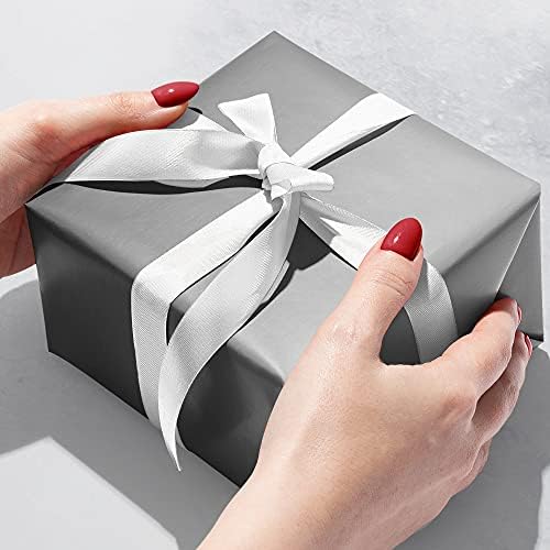 Jillson Roberts Gift Wrapping Paper, Matte Metallic Silver (6 Jumbo Rolls 10ft x 30in) - Image 2
