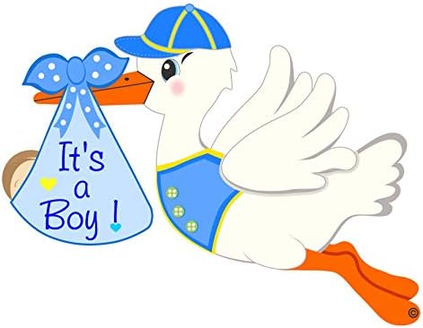 It's a Boy Stork Door Sign by Cute+News