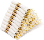 400PCS Pre Rolled Gold Plastic Silverware Sets, Include 100 Pack Wrapped Silverware Set, Rolled Silverware Disposable with Napkins for Parties and Weddings by Unknown