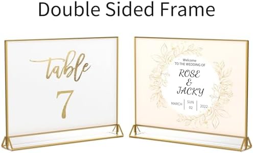 NIUBEE 5x7 Acrylic Sign Holder, Picture Frame, Wedding Table Numbers, 6pack - Image 5