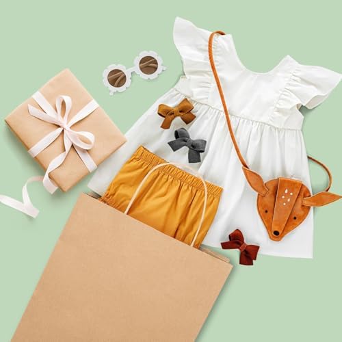 GSSUSA Brown Kraft Paper Gift Bag with Handles, 10x5x13 Bulk Shopping Grocery Paper Bags 200 Pcs, Party Favor Retail Small Business Packaging Mother's Day Merchandise Boutique Wedding Baby Shower - Image 6