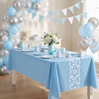 Cielito Lindo Mexican Tablecloth, 54×108 Inch, Blue, 8 Pcs - Image 6