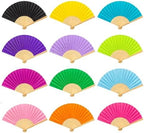 Paper Hand Fans, 8.3 Inch Foldable Handheld Fans for Wedding Favors, Party Decorations, Bridal Shower, Baby Shower, Summer Cooling, (Color 48pcs) by ffscafscn