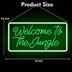 Welcome to the Jungle Neon Sign, Neon Light Sign for Wall Decor Dimmable Green LED signs for Bedroom Home Birthday Party Wedding Engagement Garden Man Cave Decor USB Powered - Image 4