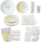 Twinkle Twinkle Baby Shower 129 Pc Party Kit - Plates, Napkins, Guest Bk, Cups & Baby Shower Games (16 Guests) Party Supplies Tableware Decor by KateAspen