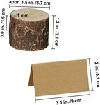 Wooden Stump Note Holder Set 50 Pieces for Wedding Table Numbers - Image 2