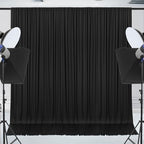20x10ft Wrinkle Free Black Backdrop Curtain for Parties Soft Fabric Drapes Wedding Black Curtain Backdrop for Birthday Party Decorations Background for Photography 5x10ft, 4 Panels - Image 2