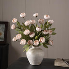 VIERENA 6 Pcs 27" Faux Silk Peony Artificial Flowers Stems for Vase (Beige) - Image 6