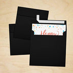 LUXPaper Square Invitation Envelopes | Peel & Press | 6 1/4" x 6 1/4" | Midnight Black | 80lb. Text | 250 Qty - Image 7