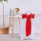 60 Pcs Red Chair Sashes Satin Chair Bows Sashes for Party, Hotel, Wedding, Reception, Restaurant Event Decoration (7 x 108 inch) - Image 4