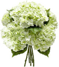 Yatim 21In Light Green Artificial Hydrangea Flowers with Stems 5 Pcs by Yatim