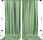 AK TRADING CO. 10 feet x 8 feet IFR Polyester Backdrop Drapes Curtains Panels with Rod Pockets - Wedding Ceremony Party Home Window Decorations - SAGE Green by Fabrics%7CEventDecor%7CCrafts%7CUpholsteryFoam