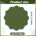100Pcs Avocado Green Thick Paper Placemats Disposable Waterproof Place Mats - Image 2