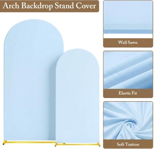 Toolterritary Metal Arch Backdrop Stand and Cover Set, 7.2FT, 6FT - Image 6