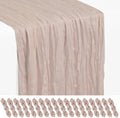 18 Pack Rosy Brown Cheesecloth Table Runner 17x108 Inches Boho Home Decor by Showgeous
