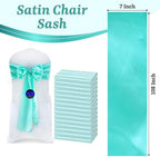 MDS® Pack of 150 Satin Chair Sashes for Wedding & Events – Sea Green - Image 3
