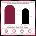 2PCS Arch Backdrop Covers for Arch Stand (7.2ft + 6ft) – Maroon & Black Spandex Fitted Stand Covers for Weddings Baby Showers Birthday Party Supplies Decora & Photo Booths(Only Cover) - Image 5
