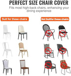 VEVOR 30 Pcs Flat-Front Chair Covers Polyester Spandex Chair Cover Stretch Slipcovers, Wedding, Holiday, Banquet, Party, Celebration, Dining, Black - Image 3