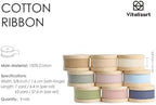 Vitalizart Cotton Ribbon 5/8" x 63 Yds Handmade Frayed Fringe Assorted Bulk - Image 2