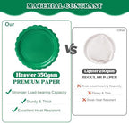 Vyntra 350 Pcs Green Paper Plates and Napkins Party Supplies - Image 2