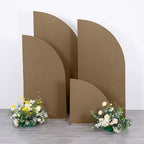 Efavormart Set of 4 Taupe Spandex Half Moon Arch Covers, Custom Fit Chiara Backdrop Slipcovers 2.5ft-7ft for Modern Farmhouse and Industrial Staging - Image 6
