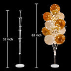 Cicicooie Centerpieces Balloon Holder Decoration with String Light 2 Set Champagne Gold Balloon Stand Kit for Floor for Propose Wedding Birthday Party - Image 3