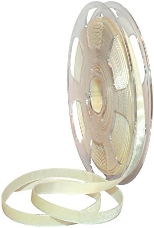 Morex Ribbon 01210/10-564 Nylvalour Swiss Velvet Nylon Ribbon, 3/8-Inch by 11-Yard, Cream by MorexRibbon