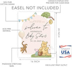 Andaz Press Personalized Classic Bear Baby Shower Decorations, “Our Little Honey Is on the Way” Custom Baby Shower Welcome Sign Decor, Vintage Classic Bear Decorations - Image 2