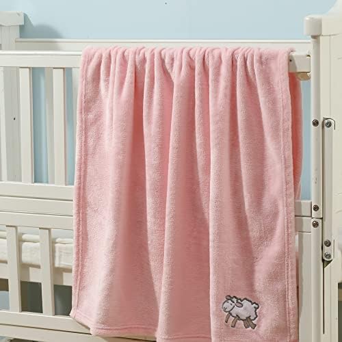 CREVENT Set for Girls -Diaper Caddy Organizer Basket with 2 Blankets, 1 Taggie, 1 Lovey, 3 Socks，1 Headband，1 Gift Bag with Ribbon - Newborn Essential Gift Set (Pink) - Image 4