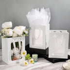 Zhanmai 36 Pcs Kraft Paper Gift Bags with Clear Window Handles, White - Image 4