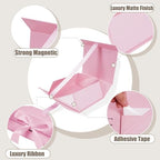 Aimyoo 5 Pack Large Pink Gift Box with Ribbon, 11.5x8.6x4.1 inch Groomsman Proposal Box for Presents with Magnetic Closure Lids, Rectangle Collapsible Luxury Box for Wedding, Christmas, Birthday - Image 4