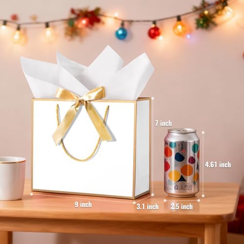 DOYIDE 30 Pcs Thank You Gift Bags with Tissue Paper & Handles, 9x7x3.1inch - Image 2