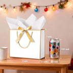 DOYIDE 50 Pcs Thank You Gift Bags with Tissue Paper & Handles, 9x7x3.1inch - Image 2