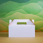 PandaPandaPPS 50 Pack White Food- Safe Paperboard Gable Boxes 8.25×5×4 inch - Image 5