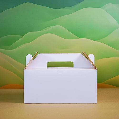 PandaPandaPPS 50 Pack White Food- Safe Paperboard Gable Boxes 8.25×5×4 inch - Image 5
