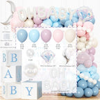 Mermaid Baby Shower Decorations, Sea You Soon Baby Shower Decorations with Backdrop, Balloon Garland, Boxes, headband for Girls Under the Sea Ocean Themed Party - Image 3