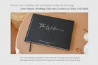 Personalized Foil Wedding Guest Book - 11.5 x 8.5 Custom Black Colored Guestbook with Customizable First Last Name Date Cover, Instant Photo Book for Sign in at Reception Baby Bridal Shower Party - Image 3
