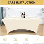 10-Pack 6ft Spandex Table Covers for Rectangle Standard Folding Tables - Wrinkle Resistant Stretch Tablecloths - Ultimate Fitted Table Protector for Parties, Banquet, Wedding - Image 6